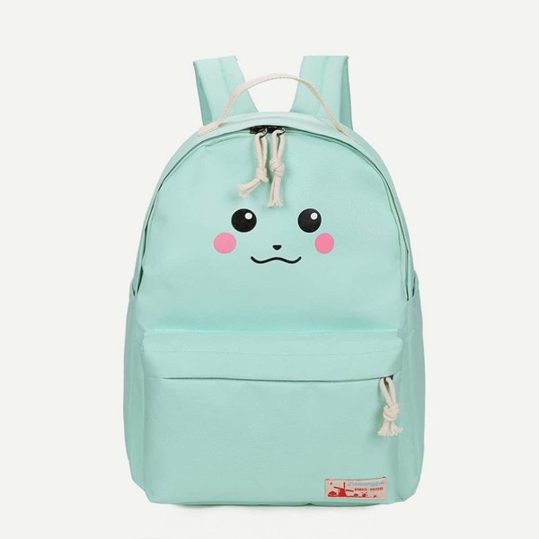 

Cartoon Print Canvas Backpack