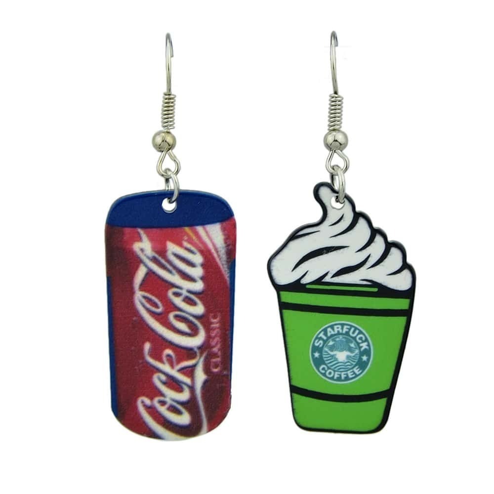 

Coke Ice Cream Creative Earrings, Multicolor