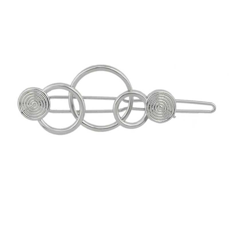 

Silver Simple Geometric Hair Clip Frog Clip