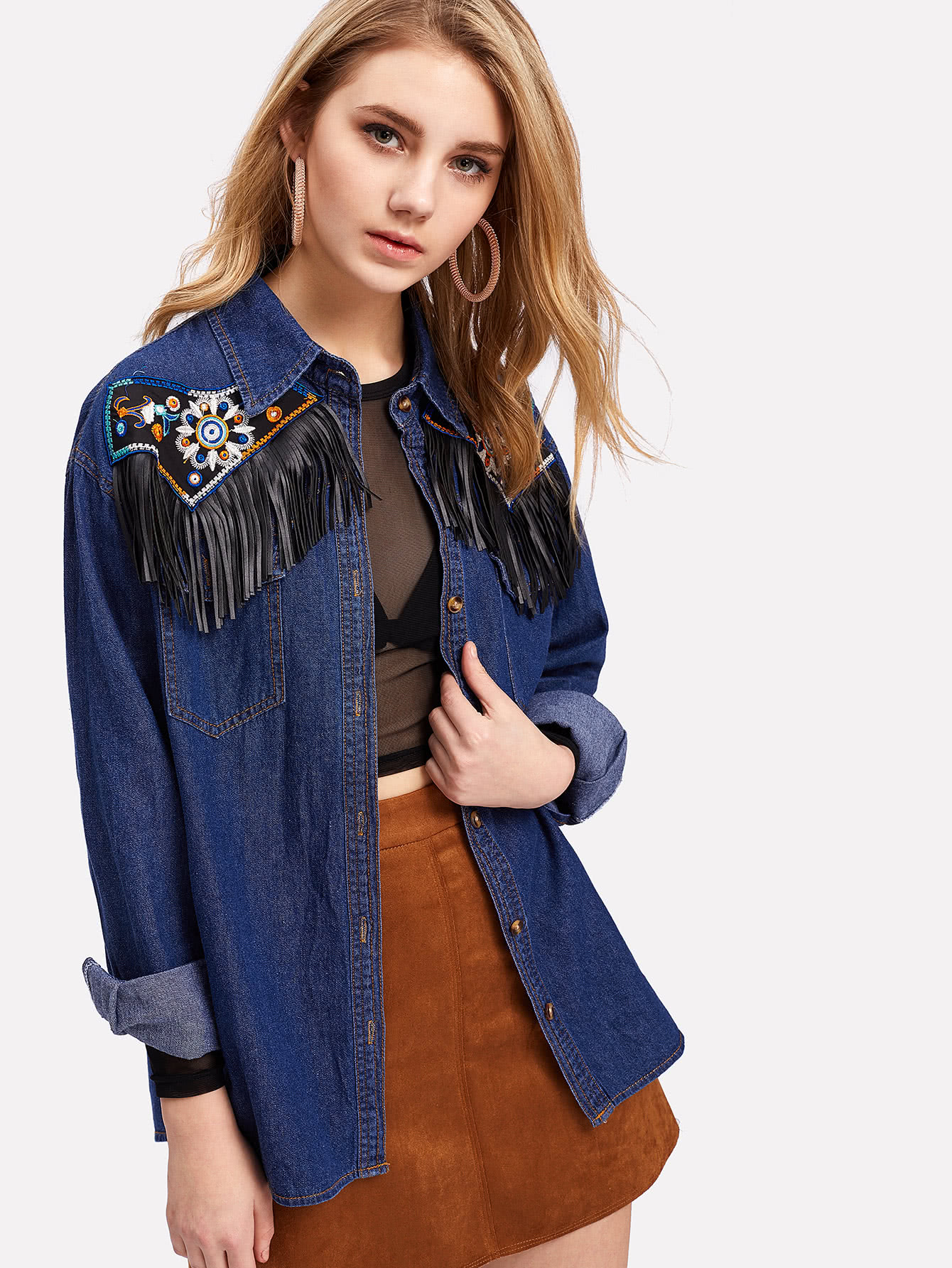 Fringe Jacket Denim