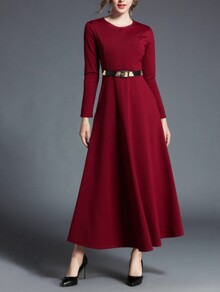 Longline Dress With Belt