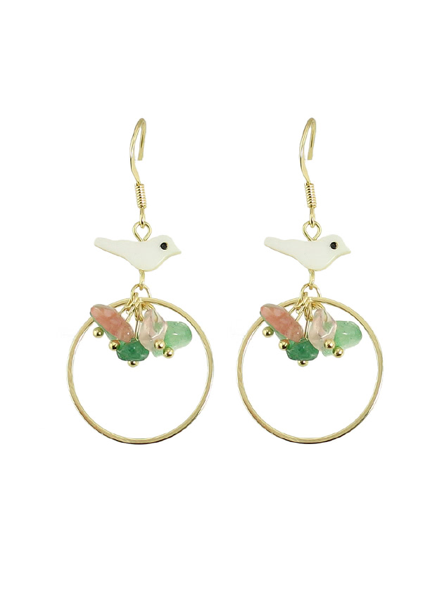 

Cute Bird Drop Dangle Earrings, Multicolor