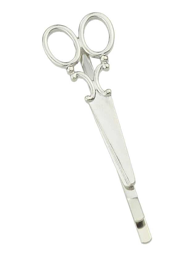 silver scissors shape hair jewelry barrettes- german romwe