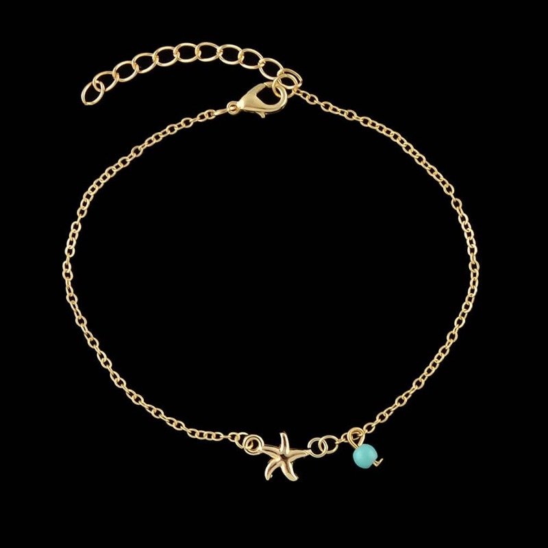 

Gold 1 Pc Bohemia Chain Anklets Star Pattern