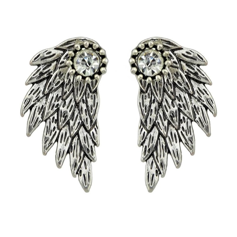 

Silver Vintage Angel Wings Earrings