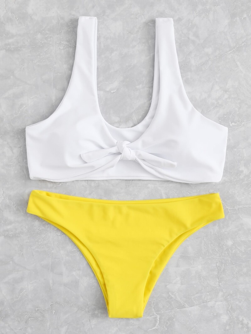 

Mix And Match Knot Bikini Set, Multicolor