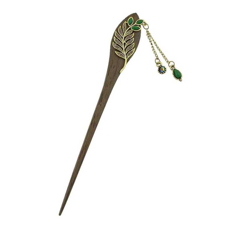 

Purple Retro Wood Hairpin