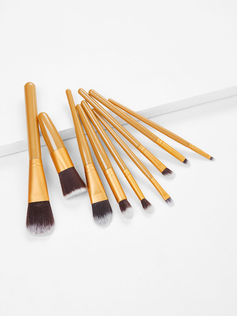 

9pcs Professional Makeup Brush Set, Brown