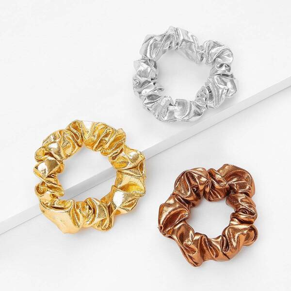 

Metallic Hair Scrunchie 3pcs