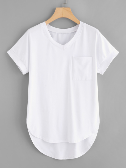 High Low Curved Hem Tee