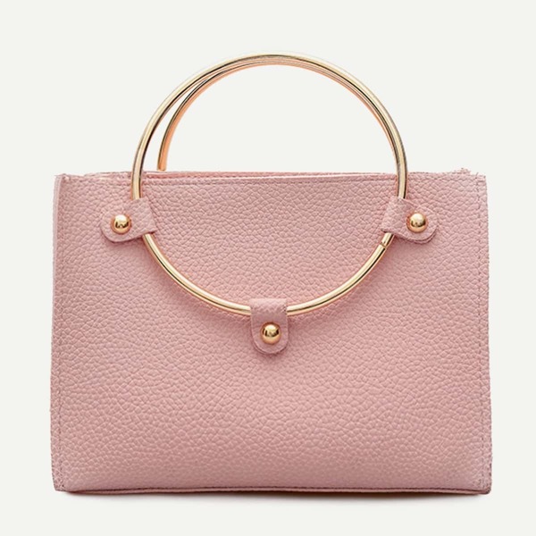 

O Ring Handle Bag, Pink
