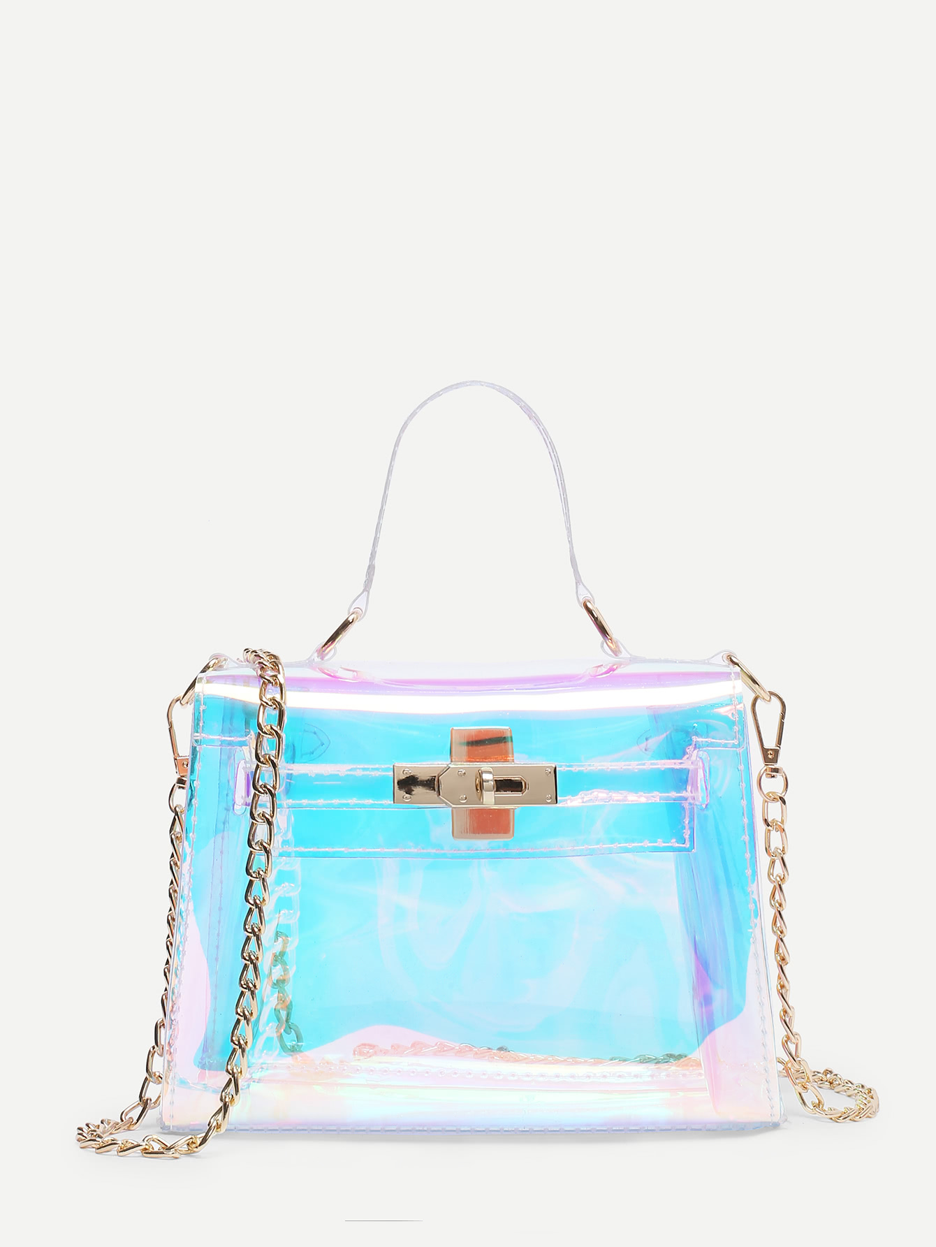 Iridescence Clear Satchel Bag
