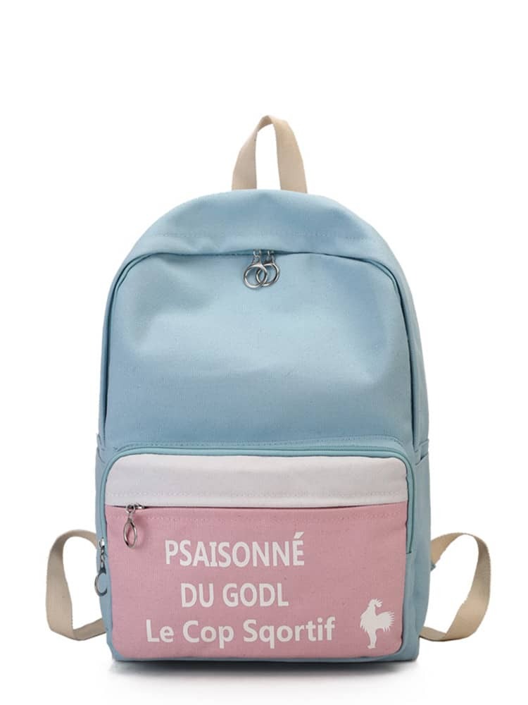 color block letter print backpack block letters to print