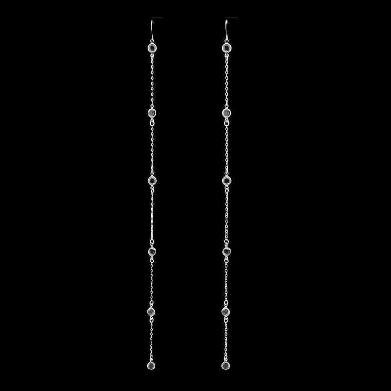 

Silver Exquisite Rhinestone Earrings