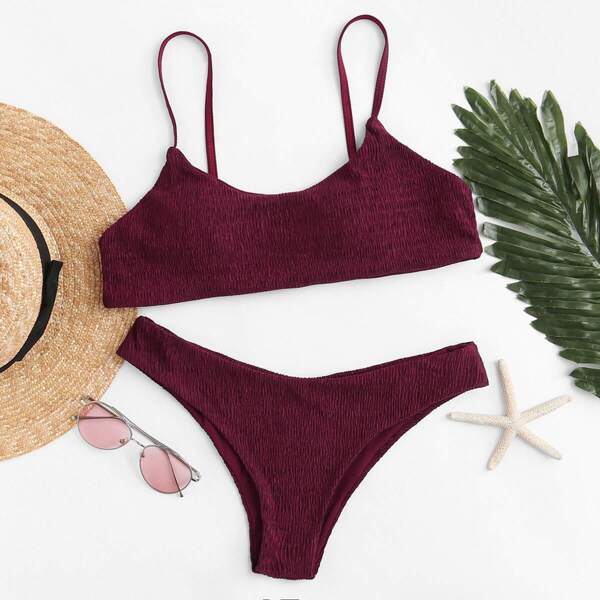 

Shirred Cami Bikini Set