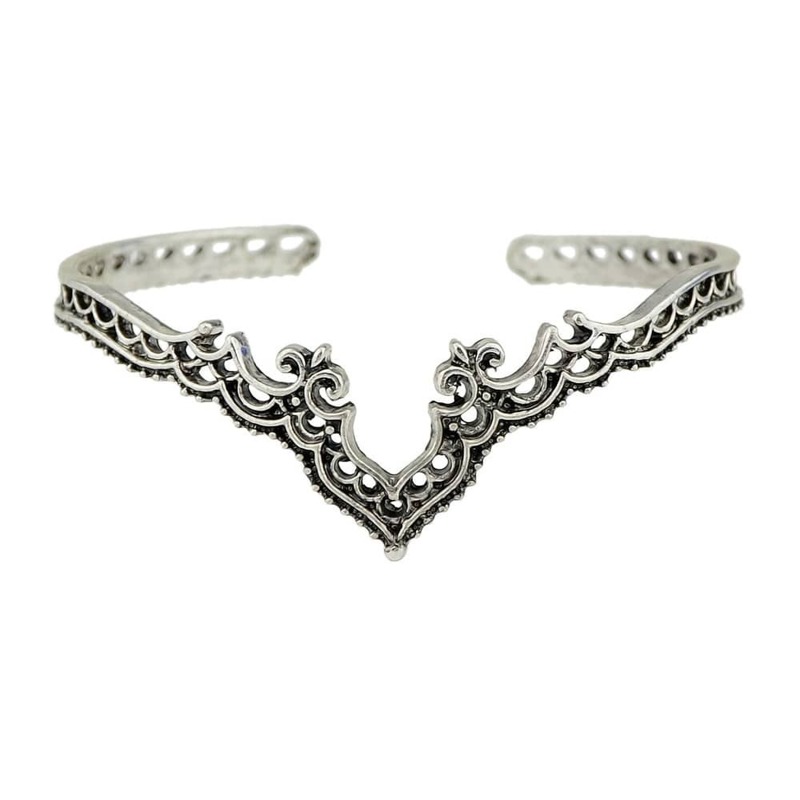 

Vintage Hollow Out Pattern Bracelets, Silver