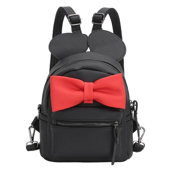 Contrast Oversized Bow Tie Embellished Backpack