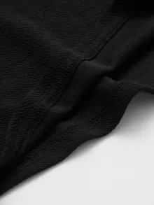 SHEIN Clasi Double Button Pencil Skirt - Black - View 7