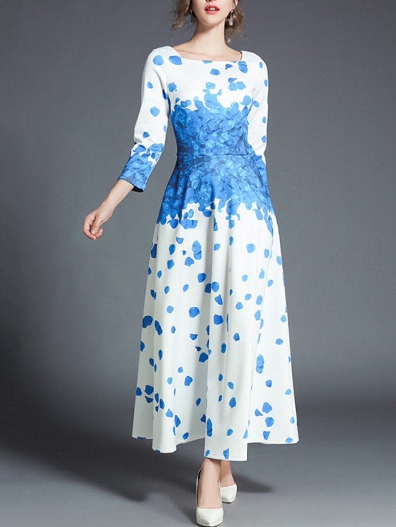 

Flower Print Longline Dress, Multicolor
