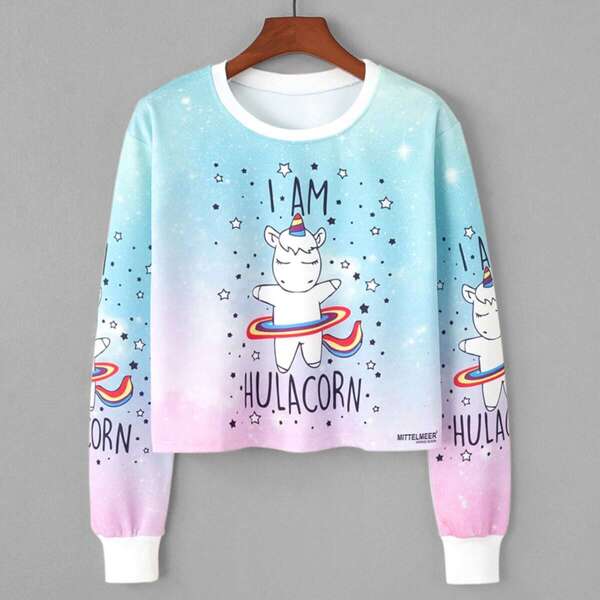 

Unicorn Print Sweatshirt