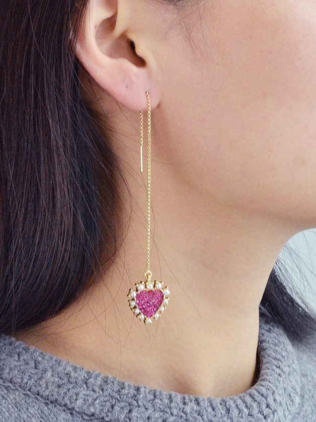 An Arrow Through The Heart Asymmetrical Earrings Shein Sheinside