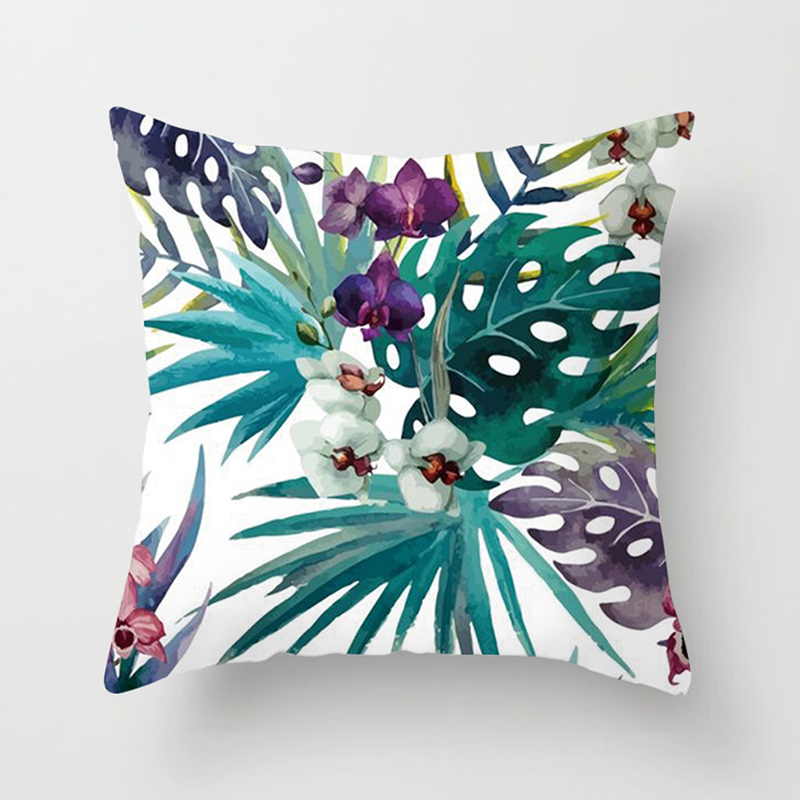 

Palm Print Cushion Cover, Multicolor