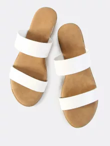Sandalias con dos tiras - Blanco - Ver 1