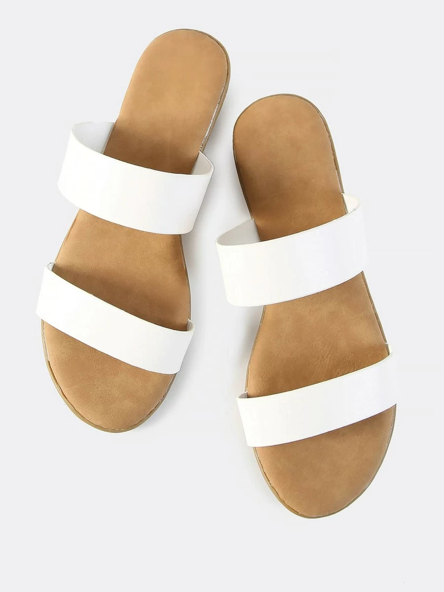 Sandalias con dos tiras - Blanco - Ver 1