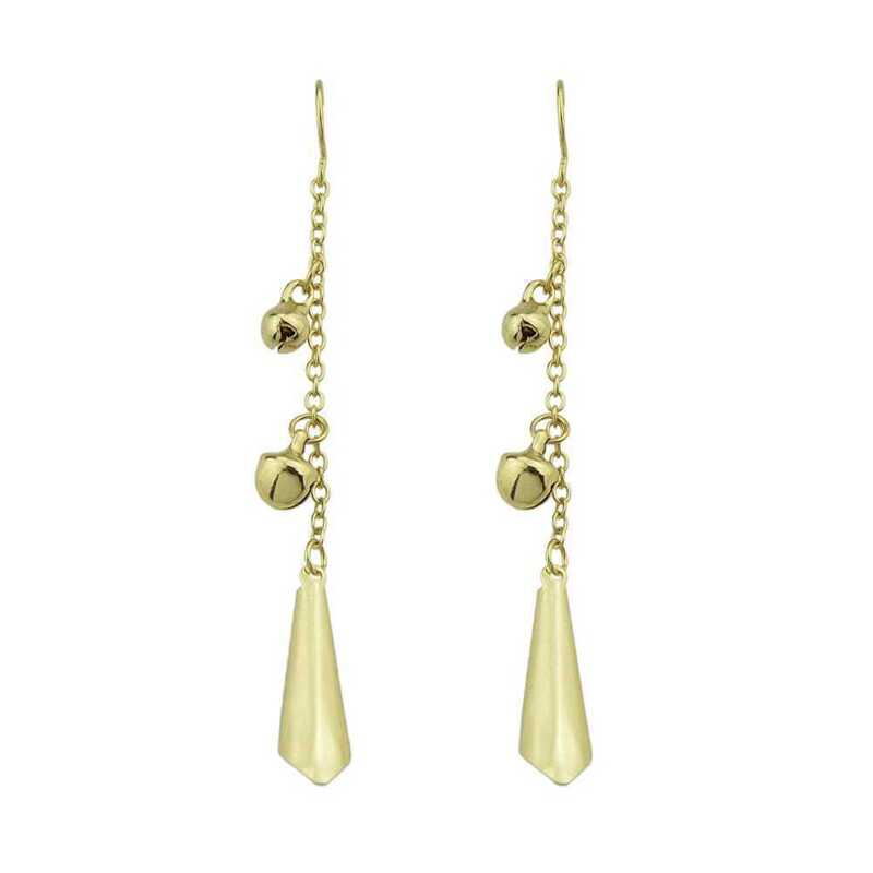 

Gold Bells Charm Drop Earrings