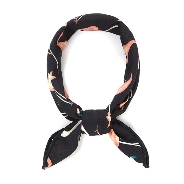

Flamingo Print Bandana, Black