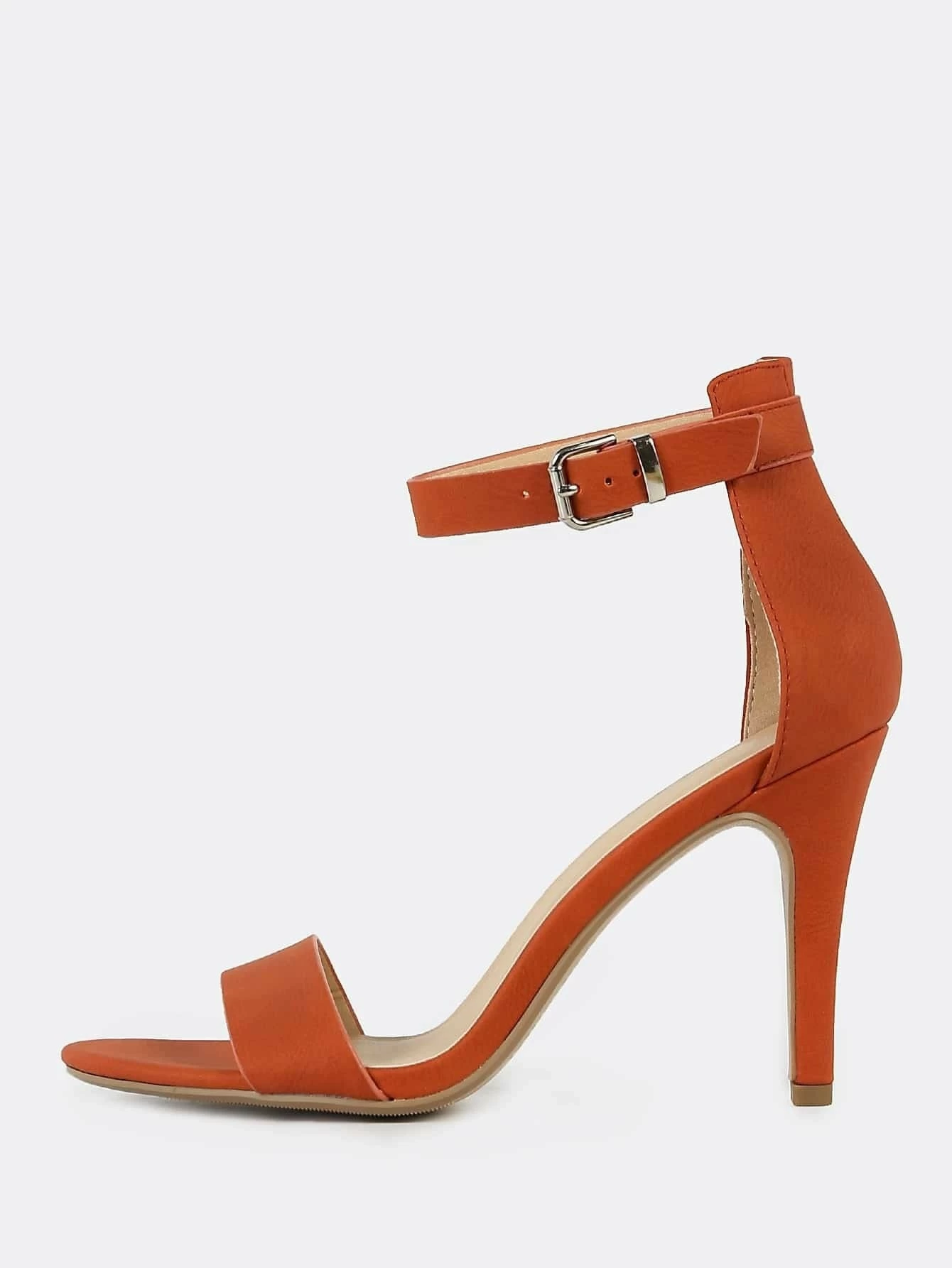 burnt orange chunky heels