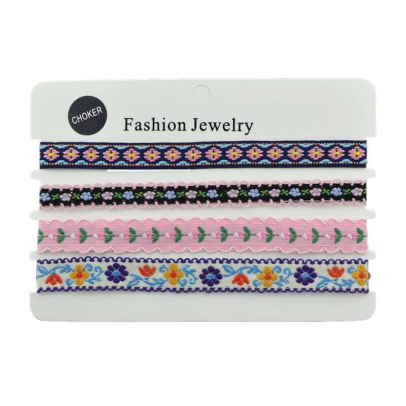 

4Pcs/Set Lace Choker Necklace
