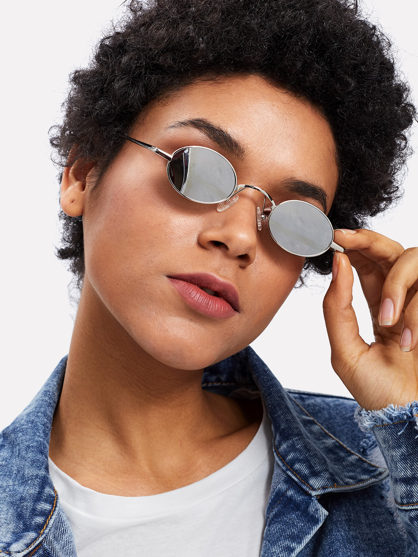 oval flat sunglasses