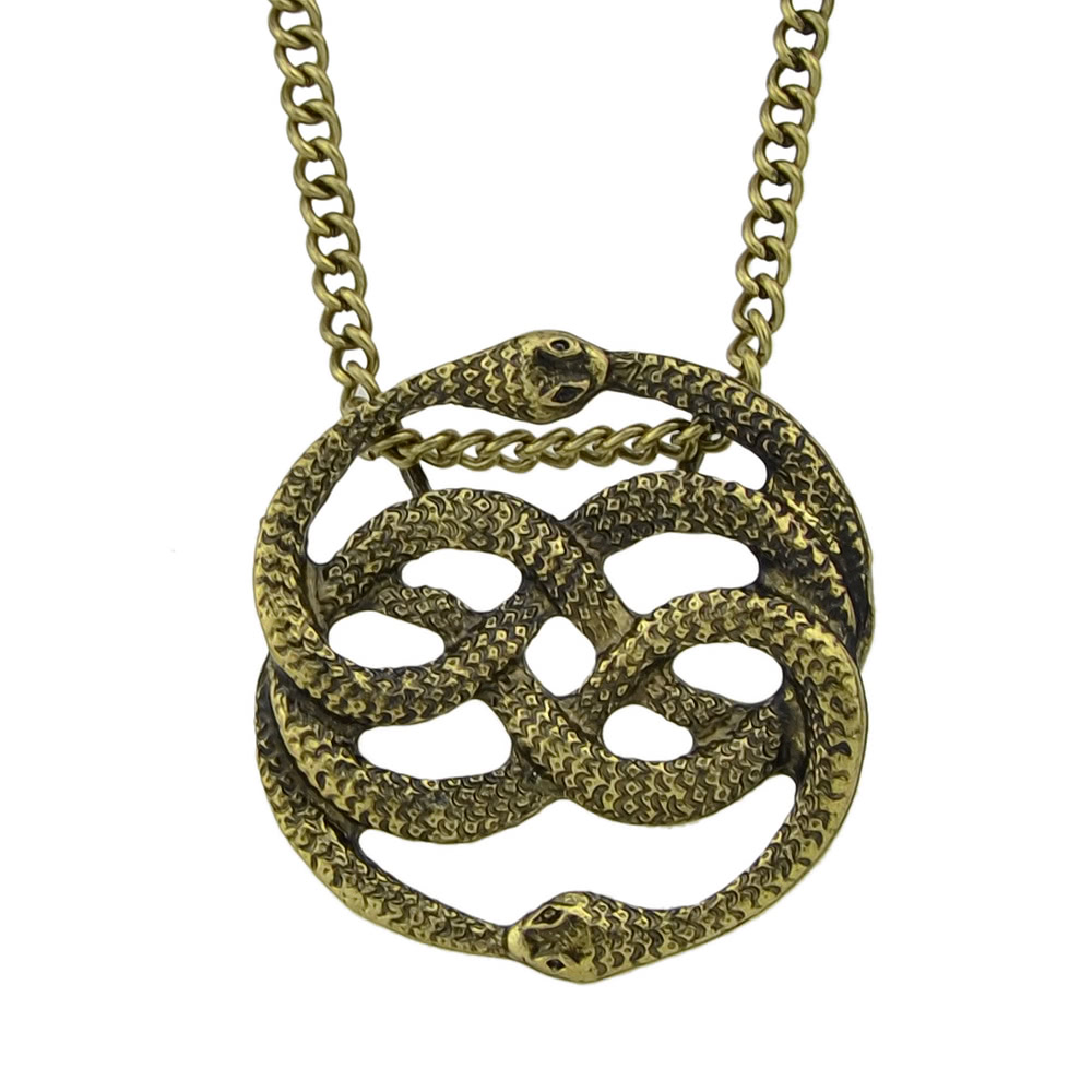 

At-Gold Two Snake Pendant Necklace