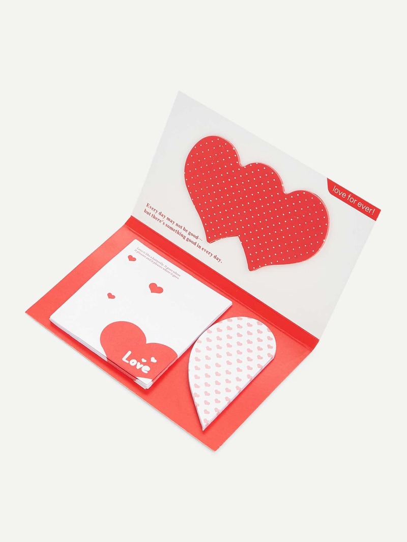 

Heart & Square Sticky Note Pad Set