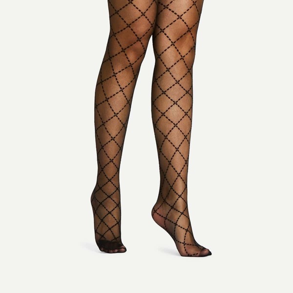 

Quilted Design Pantyhose Stockings