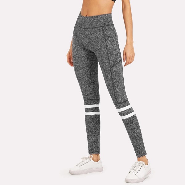 

High Waist Striped Leggings