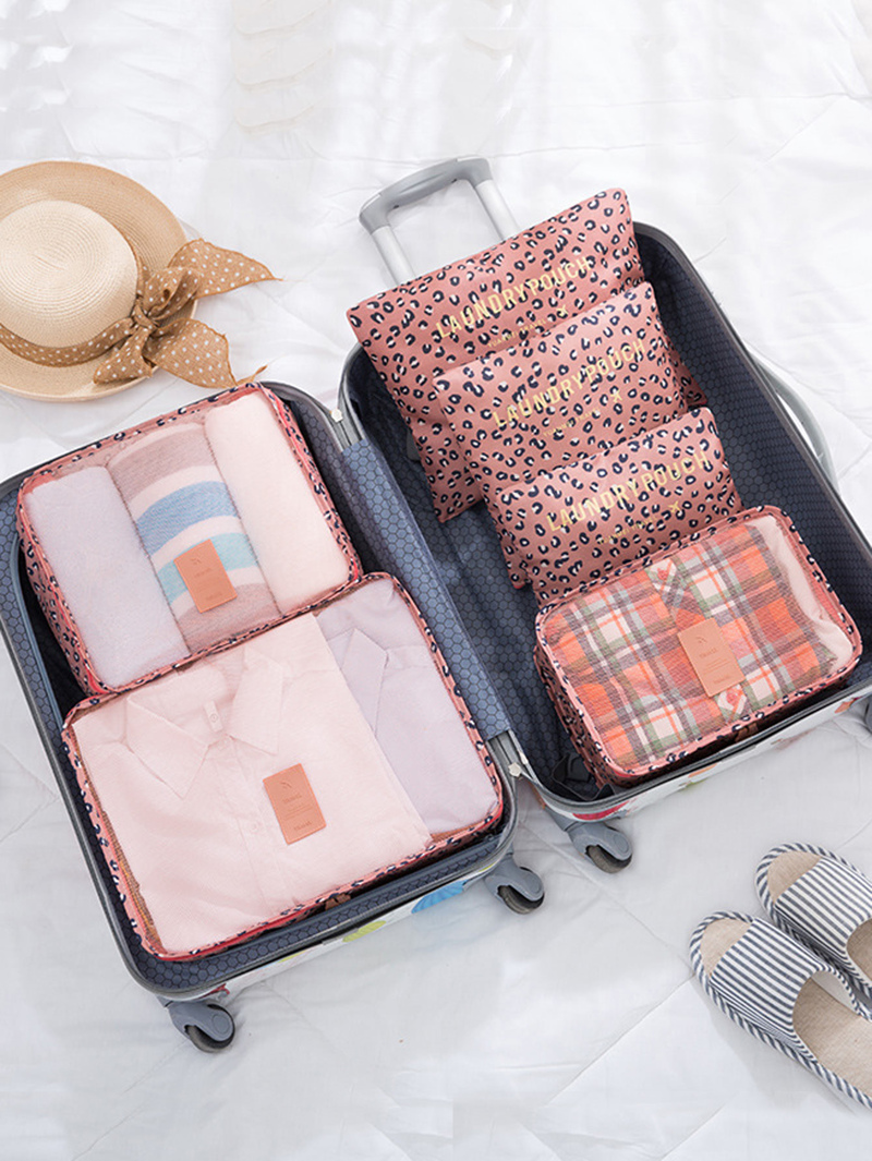 

6 Pcs Travel Bags Set Simple Storage Bag, Multicolor