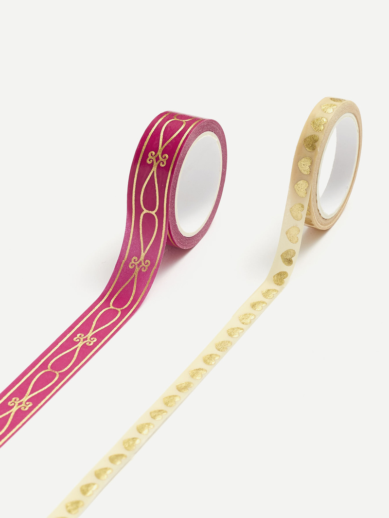 

Heart Print Masking Tape 2 Pcs