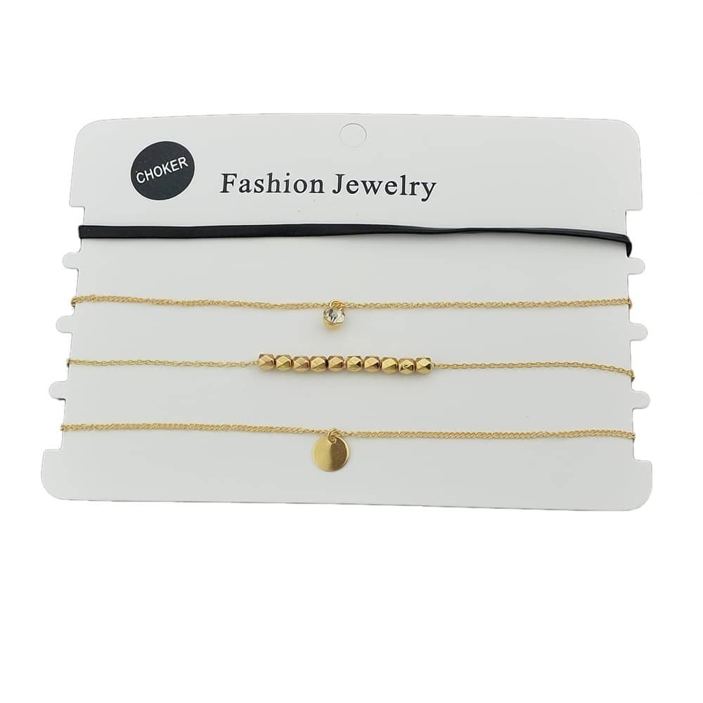 

Gold 4Pcs/Set Multi Layer Choker Necklace