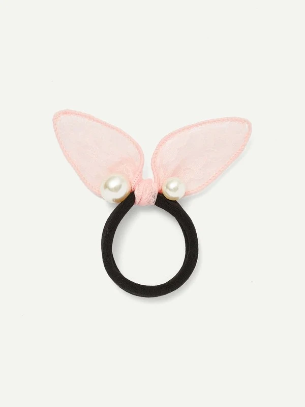Rabbit Ear Pearl Detail Hair Tie For Sale Australia New