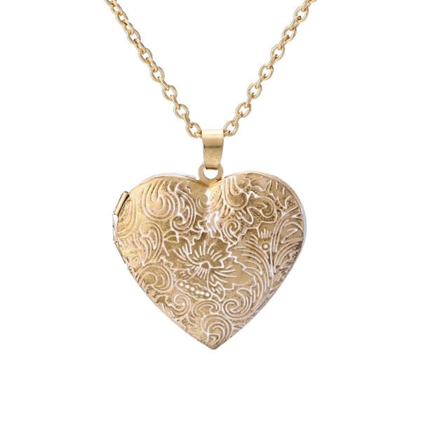 

Decor Heart Pendant Necklace, Gold