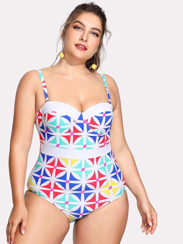 Espalda Abertura De Talla Bañador Extra Con Grande cRqA354LSj