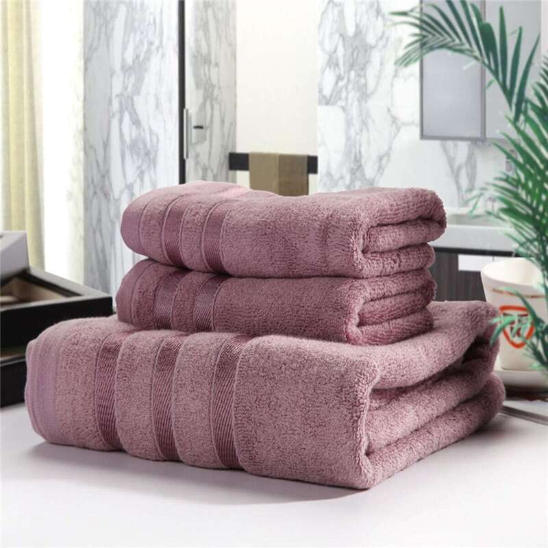 

Bath Towel Set 3pcs, Purple