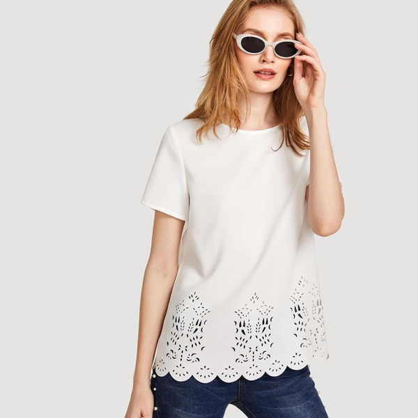 

Scalloped Laser Cut Top