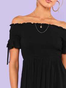 shirred frilled