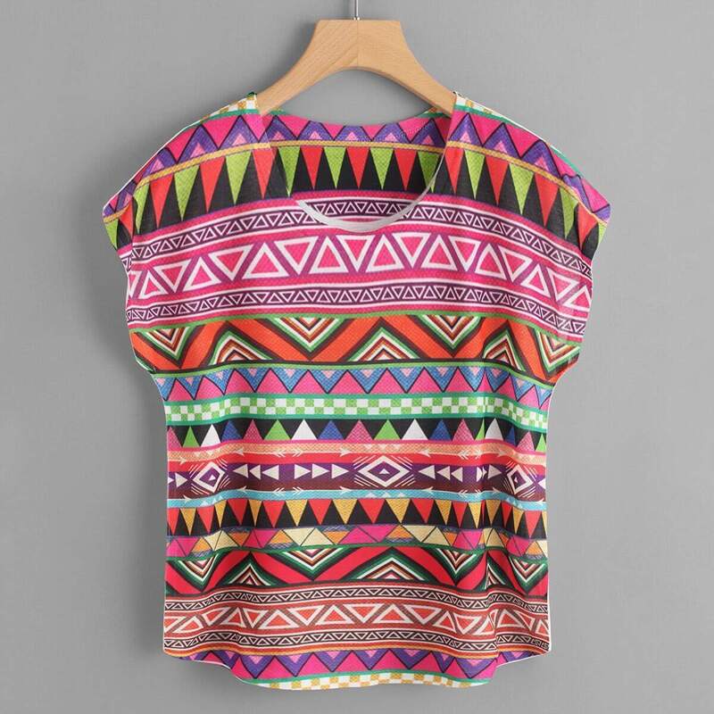 

Geo Print Tee, Multicolor