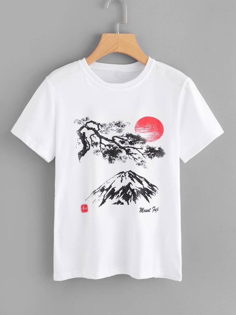

Graphic Print Tee, White