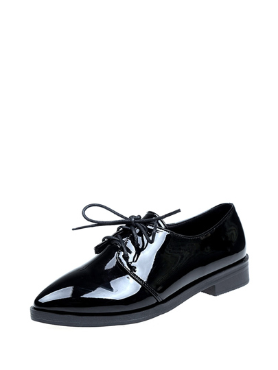 Patent Leather Lace Up Oxfords