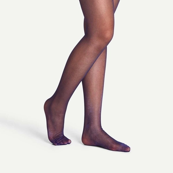 

Mesh Design Tights, Blue
